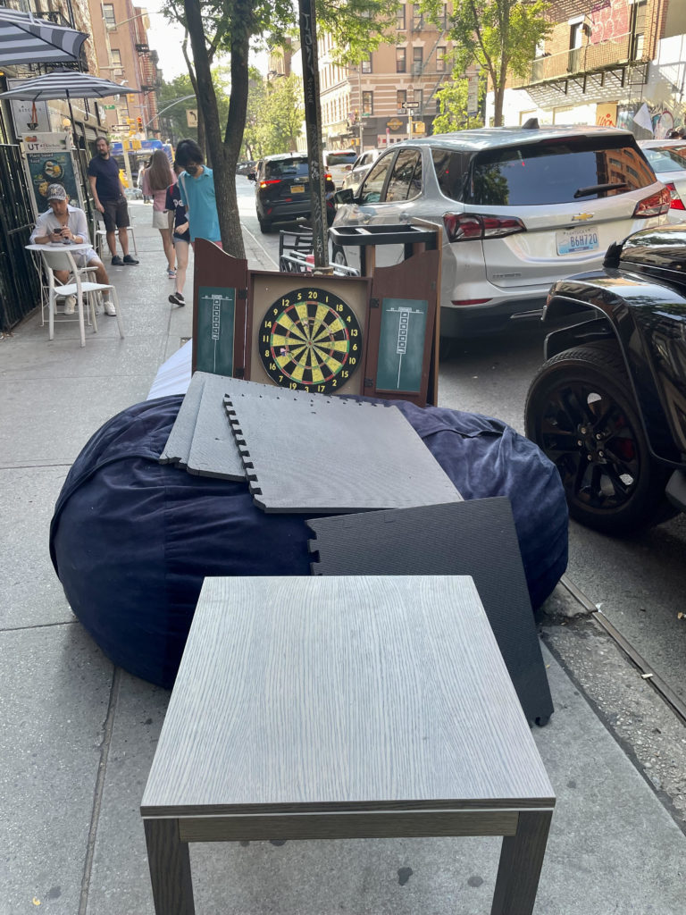 Dartboard in NYC.